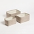 Canasto rectangular fabric beige mediano