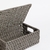 Canasto con tapa grande gris y manijas chico - comprar online