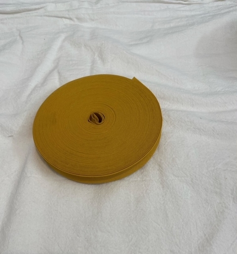 Cinta bies mostaza 2cm de ancho. Precio por pieza
