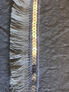 Galón de lentejuelas plateadas - comprar online