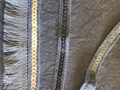 Galón de lentejuelas plateadas