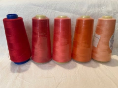 Hilo de poliéster naranja. Cono x 2000 mt - comprar online