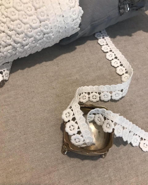 Puntilla Guipiur Flor color Blanco