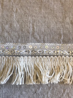 Galón con lentejuelas plateadas - comprar online