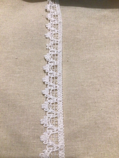 Puntilla de Algodón Blanco 2,5 cm de ancho