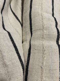 Manta Tejida de Hilo Natural raya Negra 1.70 de ancho - comprar online
