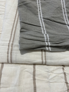 Tusor pesado rayado color Gris medio 2.90 de ancho - comprar online