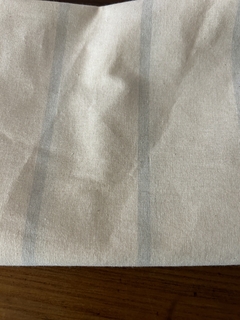 Lienzo rayado natural y Gris perla. 1.50 de ancho