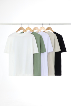 Remera Oversize - Algodón Liso - Negro - tienda online