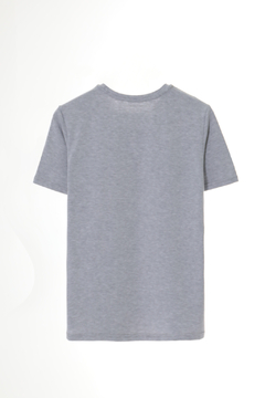 Remera Regular Fit - Algodón Liso - Gris Melange - comprar online
