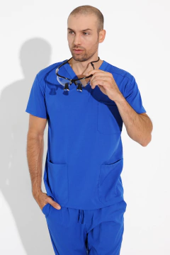 Camiseta Fit Hexágono - Arciel Flex - Azul Francia - comprar online