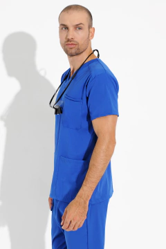 Camiseta Fit Hexágono - Arciel Flex - Azul Francia en internet