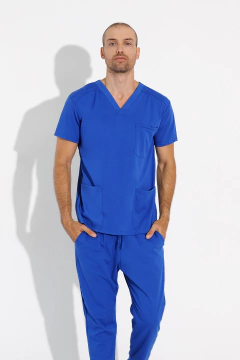 Camiseta Fit Hexágono - Arciel Flex - Azul Francia - tienda online
