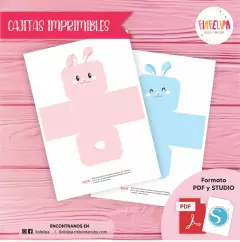 CAJITAS CONEJITOS IMPRIMIBLES