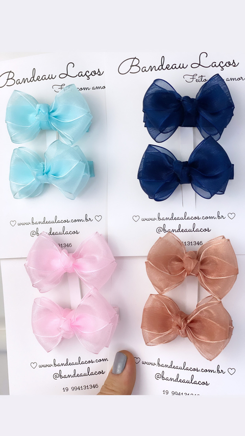 Parzinho laço organza