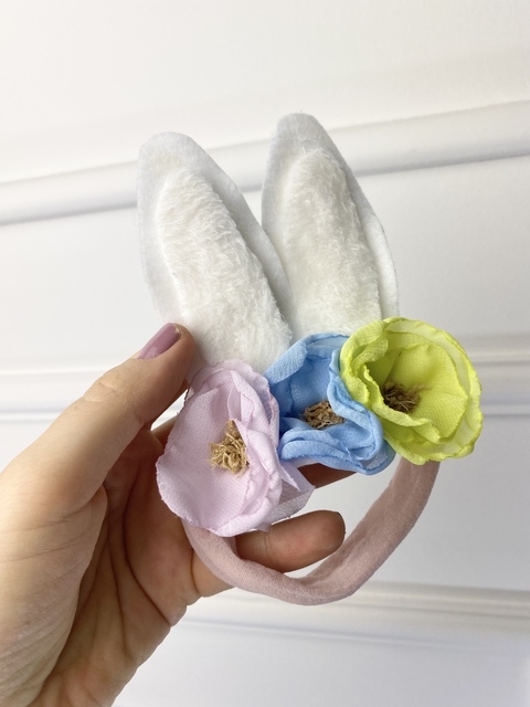 Faixinha páscoa flor organza