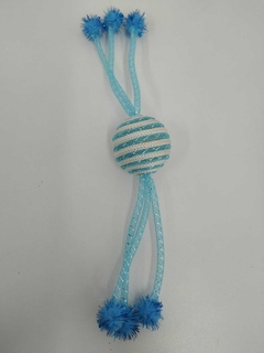 PELOTA RAYADA CELESTE