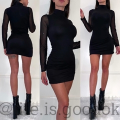 Vestido Cony Glitter en negro