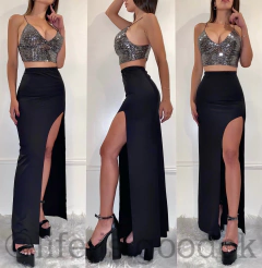 Pollera Kim Larga Negra