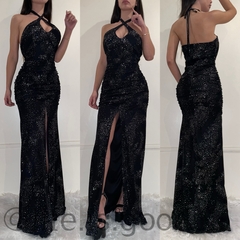 Vestido Cleo Glitter Negro