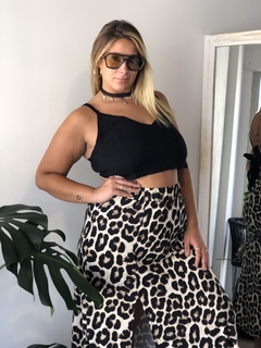 MAXI FALDA CON TAJO PRINT ♥️ - tienda online