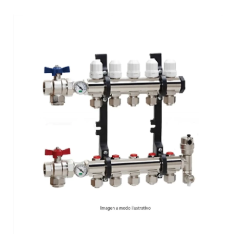 HIDROFLEX - COLECTOR 7 CIRCUITOS 20MM BRONCE 1227 - SKU - 15669