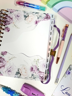 Agenda permanente 2 dias Floral Violeta tamanho A5 - comprar online