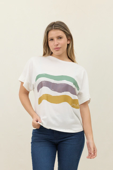 REMERA GALENA CRUDO ESTAMPA TRICOLOR - comprar online