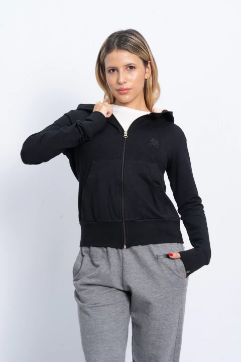 CAMPERA SPLASH BORDADA NEGRA - comprar online