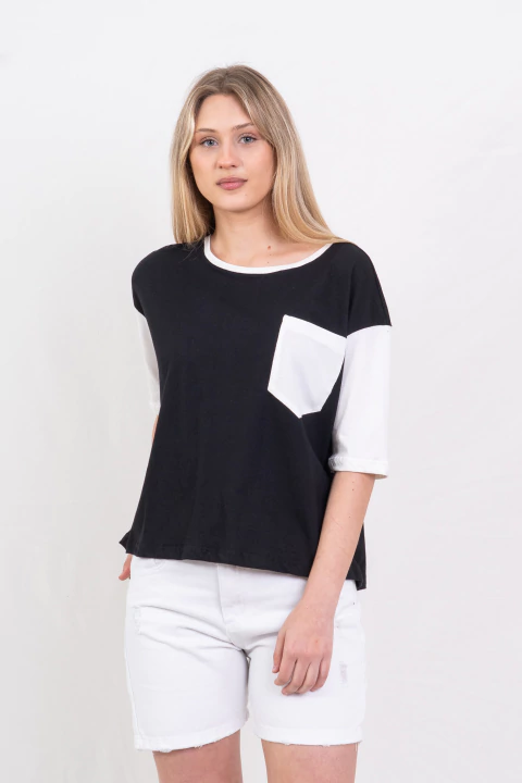 REMERA GREAT NEGRO CON BOLSILLO - comprar online