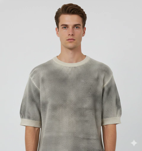 REMERA TEJIDA ZUKER NEGRO