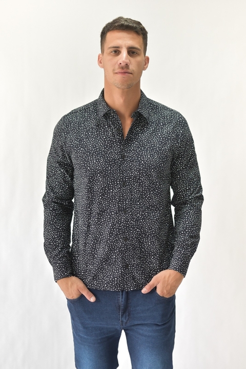 LUKE CAMISA PRINT RAY NEGRA - comprar online