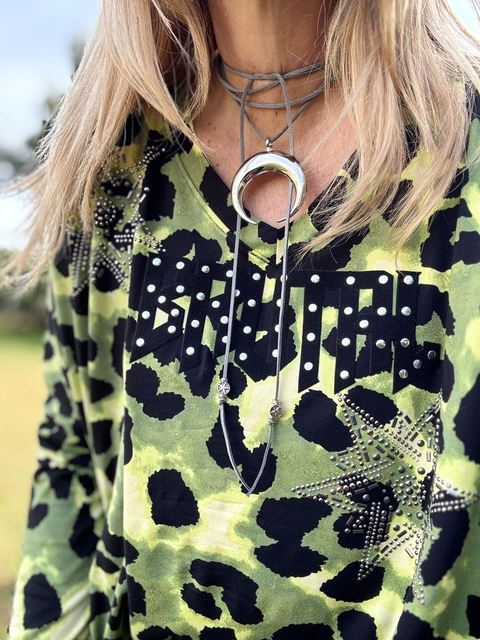 Corbatero gamuzado dije plateado