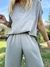 Combi P remeron y pantalón tipo sastrero de cey con lurex gris topo - Andra Urgat