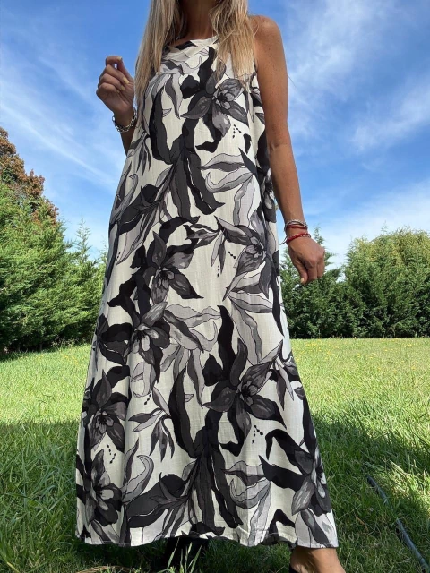 Vestido Alba de lino D - comprar online