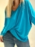 Remeron Sofi de modal mangas largas turquesa - comprar online