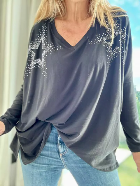 Remeron Doble Estrella de modal negro