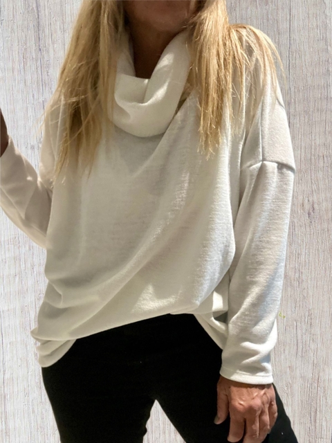 Poleron Lucre de lana blanco