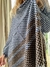 Bufandon textil azul y habano - comprar online