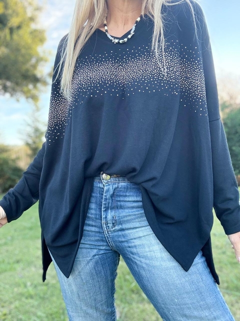 Remeron Piscis de lanilla premiun negro - comprar online