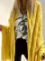 Manton labrado textil amarillo - Andra Urgat