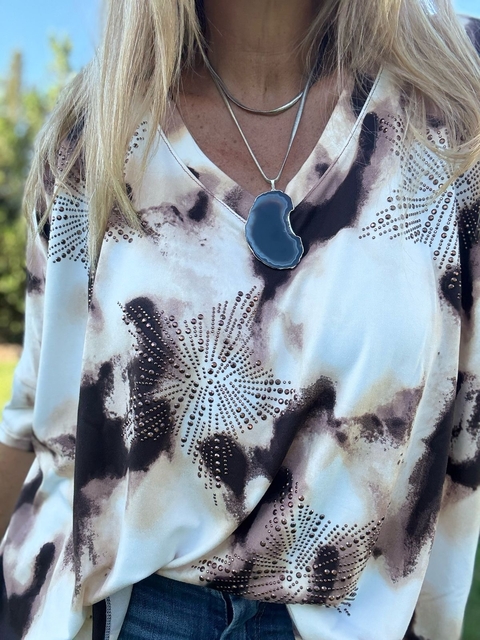 Colgante Piedra natural negro - comprar online