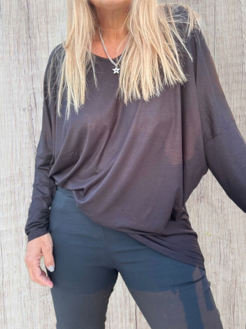 Remeron Sofi de modal mangas largas negra