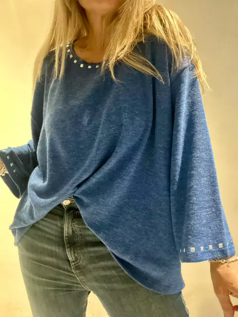 Remeron Leiva de lanilla premiun azul