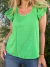 Blusa Samil de lino verde con vuelos - Andra Urgat
