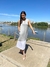 Vestido Mar Angel de modal gris y blanco - tienda online