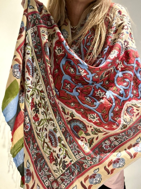 Pashmina de seda de India