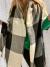 Bufandon de lana a cuadros - comprar online