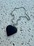 Colgante Corazon piedra natural onix negra - comprar online