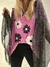 Imagen de Pashmina negra con lurex plata y maxi flecos